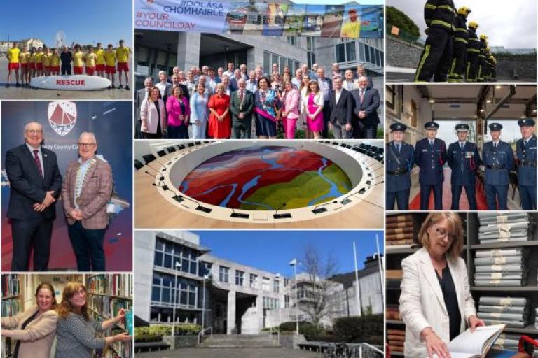 Collage of images representing Galway County Council
