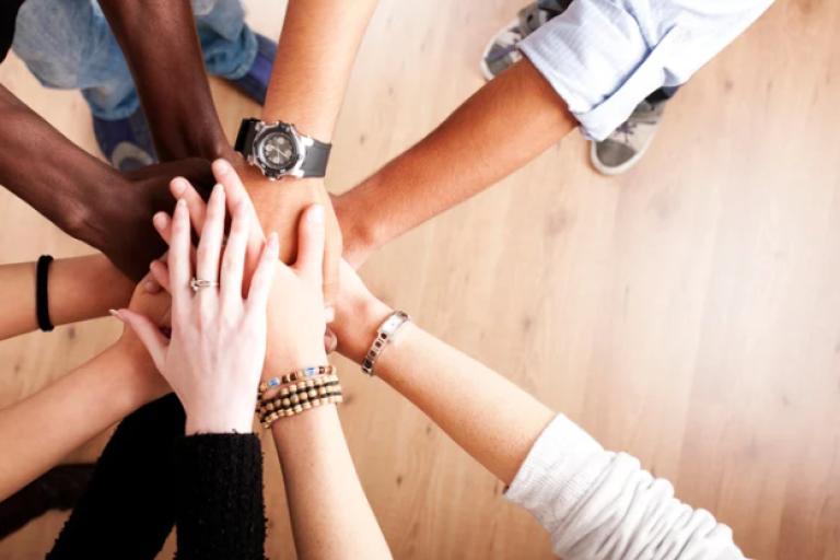 People holding hands