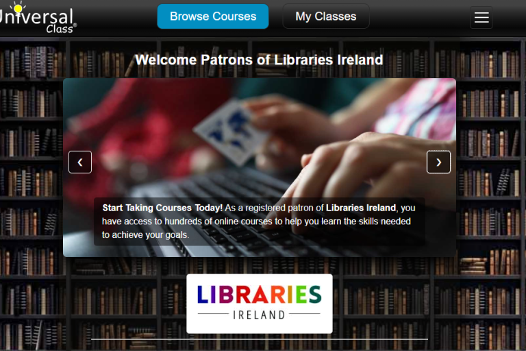 Image of Universal Class website