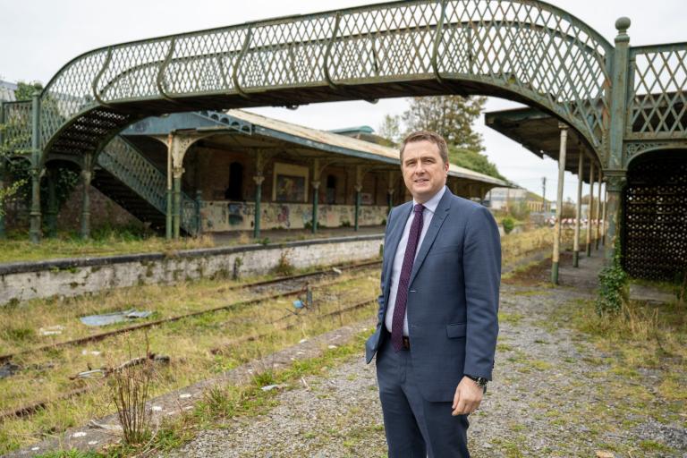 Galway_Minister3 **No repro fee** James Browne TD, Minister for Housing, Local Government and Heritage, pictured at Tuam Station House, which is being redeveloped into an enterprise hub. Credit Andrew Downes / XPOSURE.