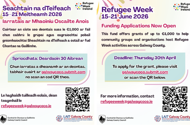 Poster advertising refugee week grant