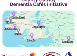 Map of Dementia Cafes across the county
