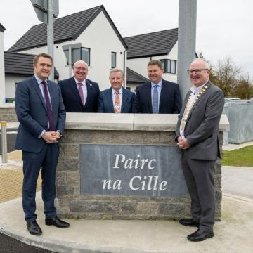 picture features the housing minister and elected members