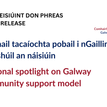 National spotlight on Galway community support model