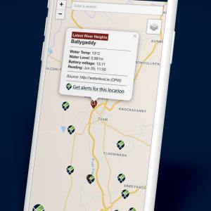 The map alerter application on a mobile device