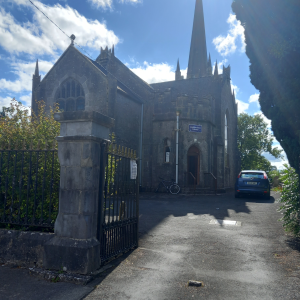 Image of outside of Gort library in an old church