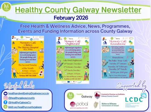 screenshot of front cover of healthy galway newsletter